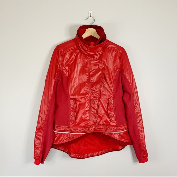 Lululemon Pedal Power Jacket Currant Red W4949S Luon Rare Women's Large L 10 - Picture 5 of 15
